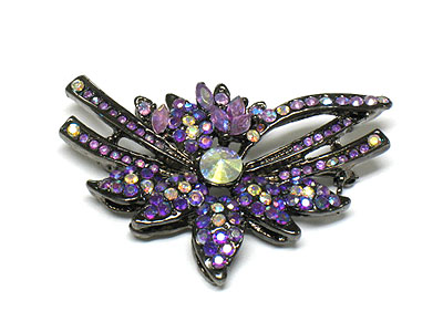 Acrylic stone deco flower brooch