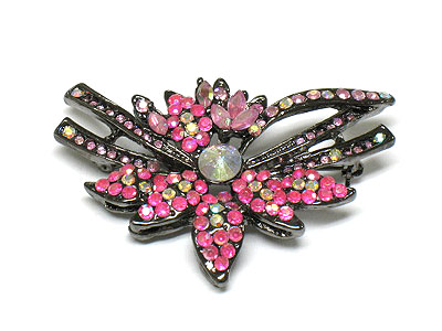 Acrylic stone deco flower brooch