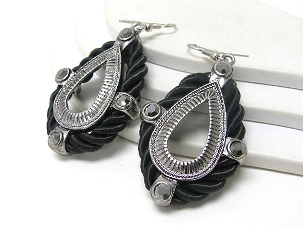 Crystal and rope deco earring