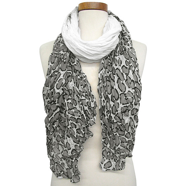 100% polyester animal border print spring fashion scarf