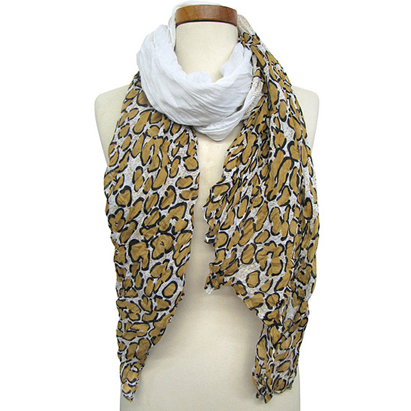 100% polyester animal border print spring fashion scarf