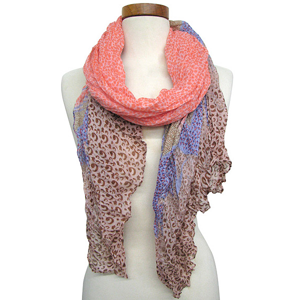 100% polyester bohemian dots spring fashion scarf