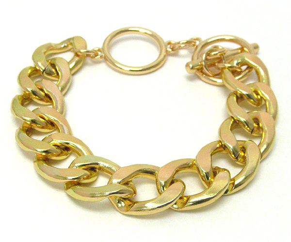 Metal chain link bracelet