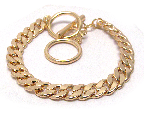 Metal thin chain link bracelet