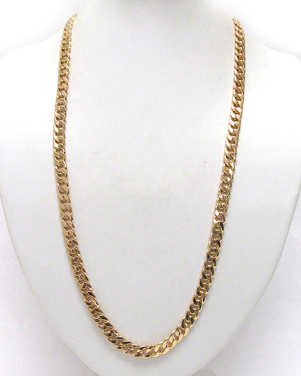 Metal thin chain link necklace