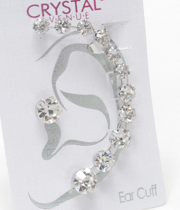 Multi crystal lined earcuff