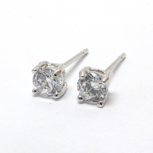 5 mm aa quality cubic zirconia stud earring