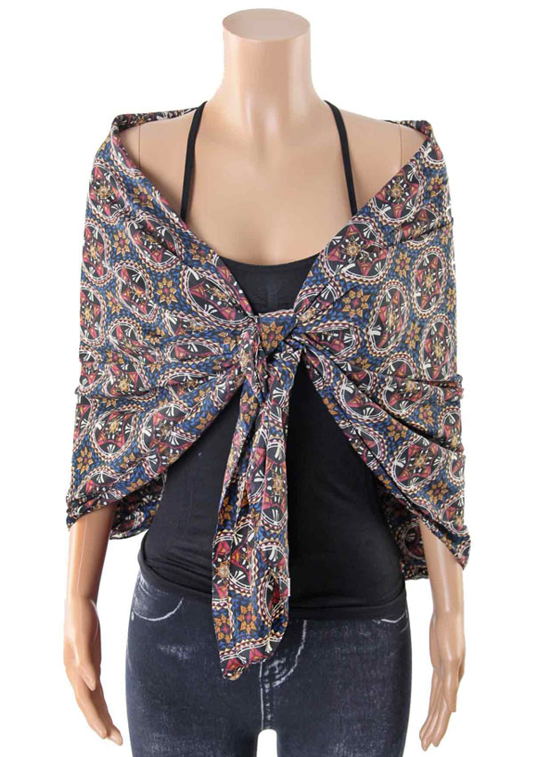 Flower pattern shawl