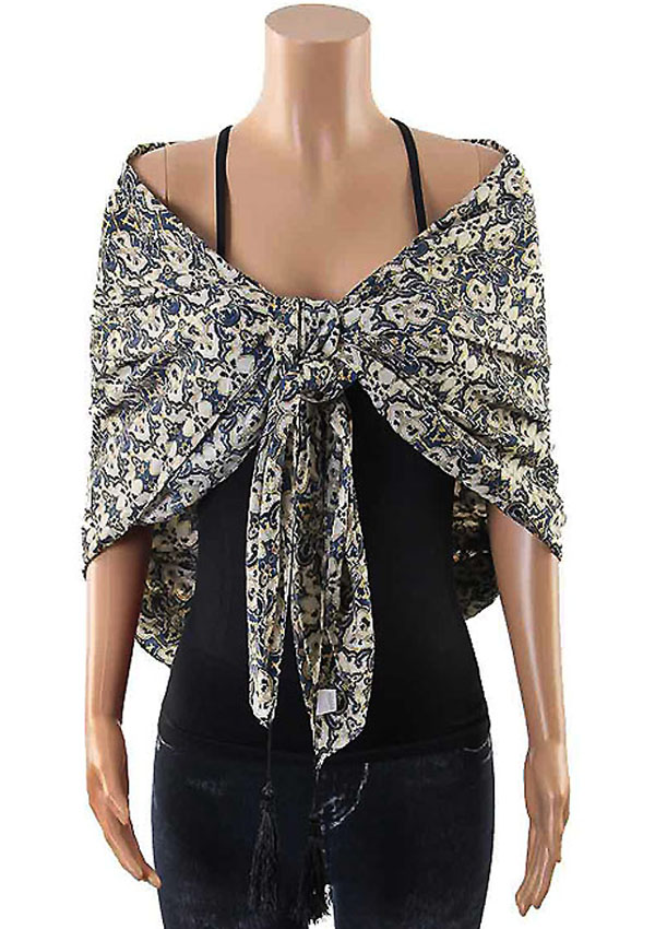 Designer pattern print shawl