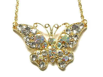 Crystal butterfly necklace