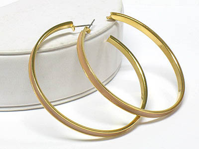 Colored metal hoop earring - hoops