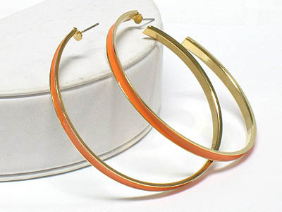 Colored metal hoop earring - hoops