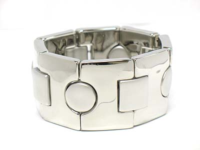 Watch band style metal stretch bracelet