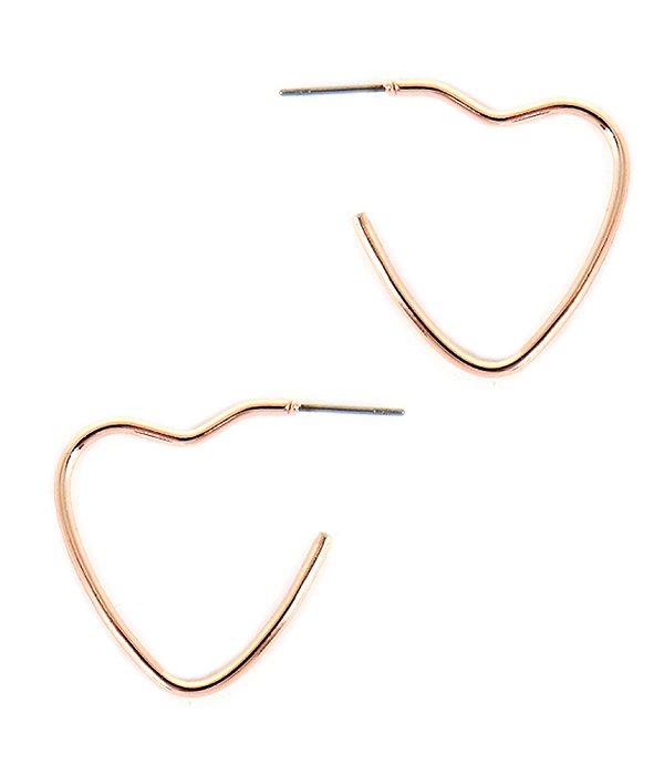 Simple wire heart earring -valentine