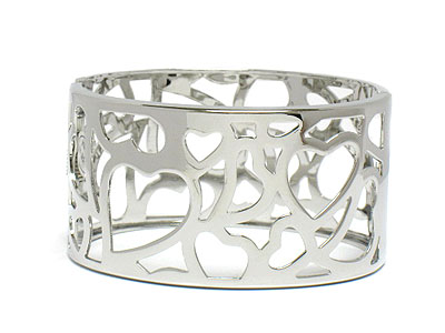 Cut out metal hinge style bangle