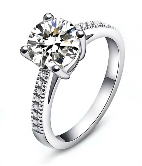 Cubic zirconia engagement ring