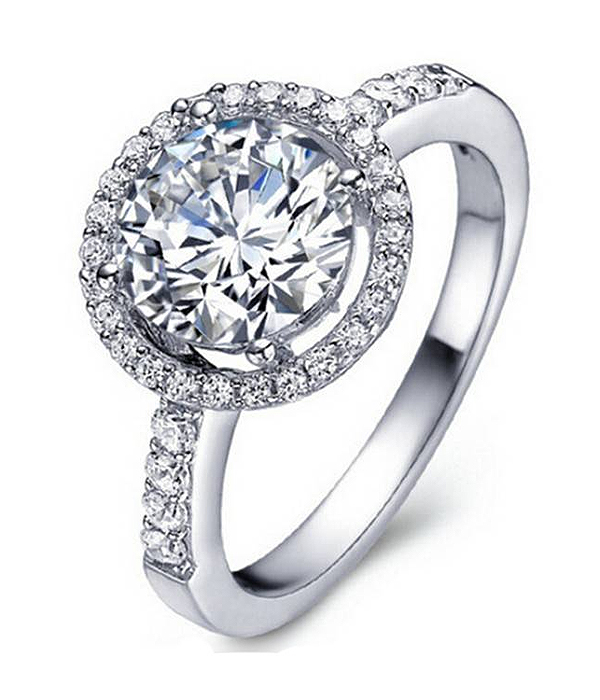 Cubic zirconia engagement ring