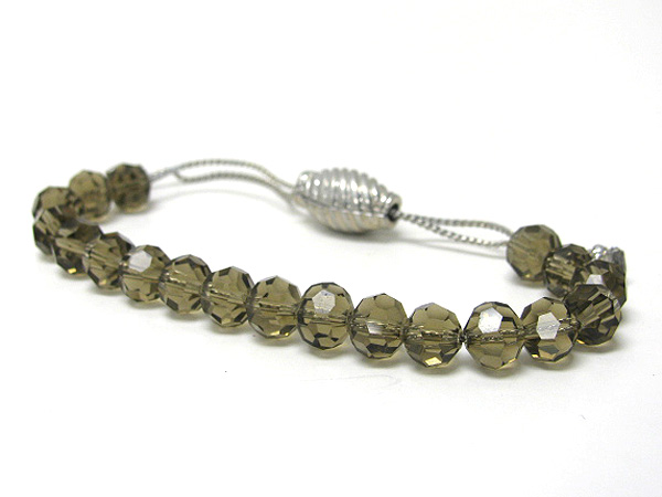 Facet glass beads bracelet