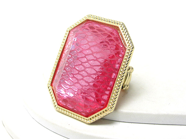 Large mesh glass stone stretch ring 