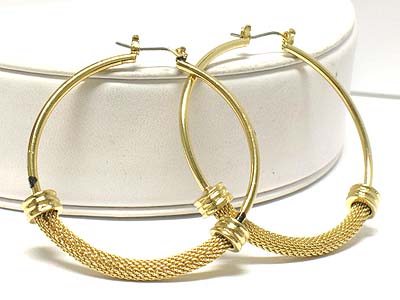 Simple metal hoop earring  - hoops