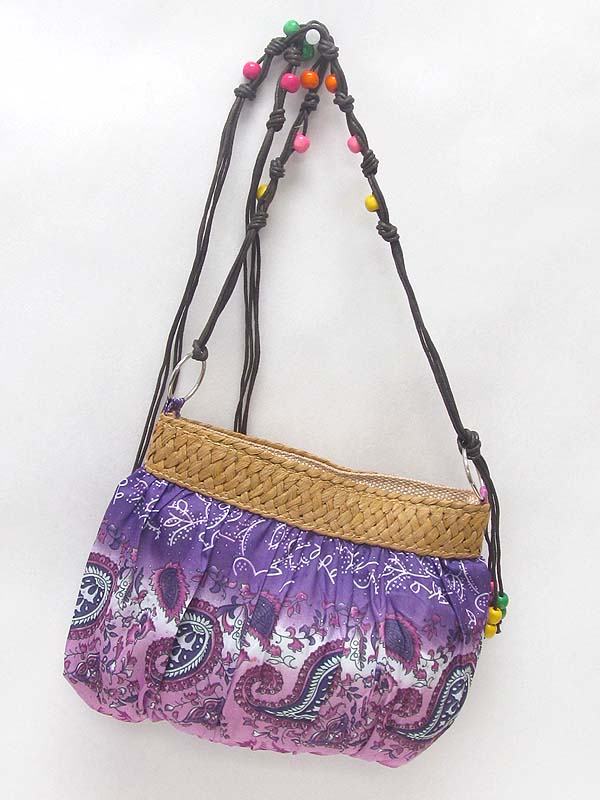 Paisley print messenger bag