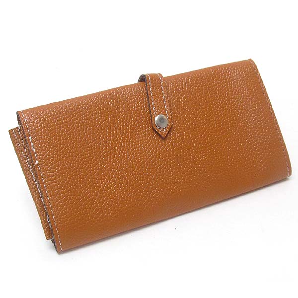 Snap button leatherette wallet