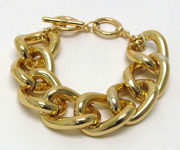 Metal thick chain link bracelet