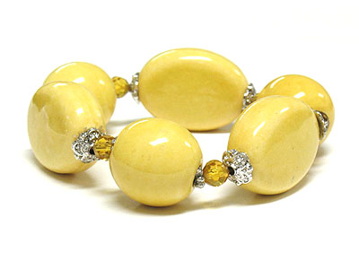 Figuline bead stretch bracelet