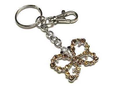 Crystal butterfly charm key chain