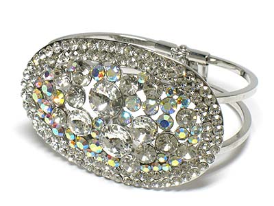 Crystal bubble hinge bangle