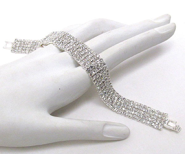 5 line rhinestone party bracelet