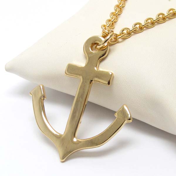 Premier electro plating anchor pendant necklace