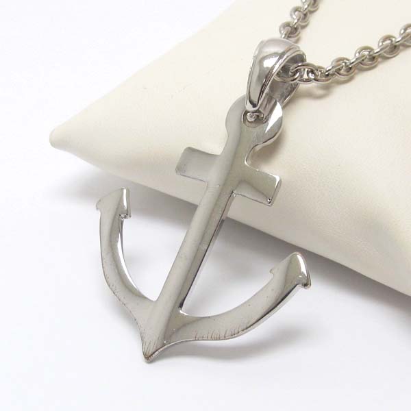 Premier electro plating anchor pendant necklace