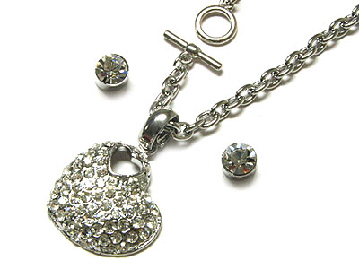 Heart necklace set