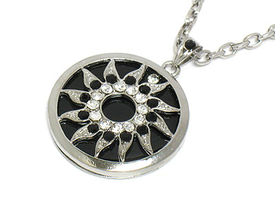 Made in korea whitegold plating designer inspired round necklace