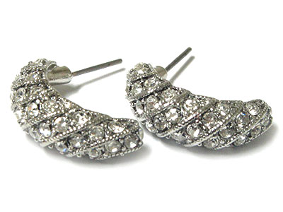 Crystal arc type earring