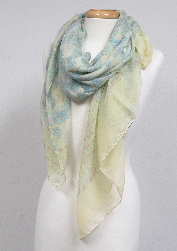 Designer pattern paisley scarf