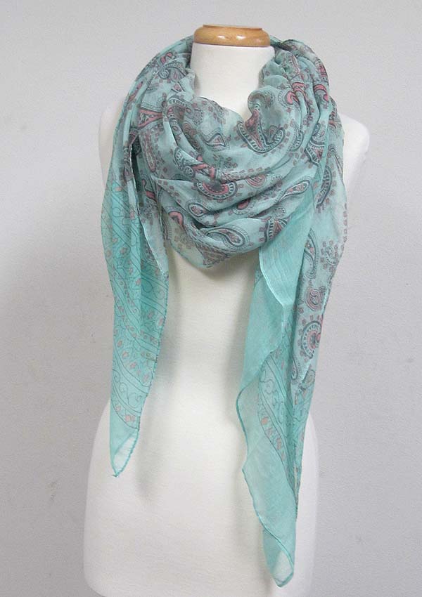 Designer pattern paisley scarf