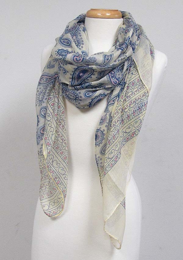 Designer pattern paisley scarf