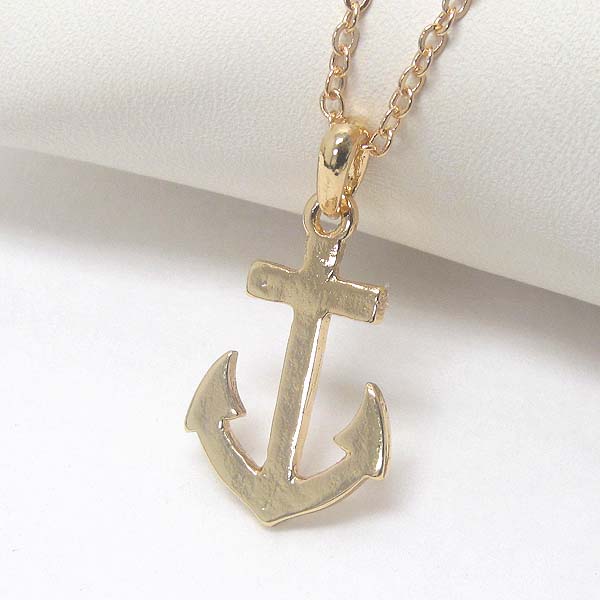 Premier electro plating metal anchor pendant necklace