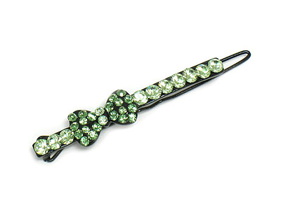 Crystal ribbon hair pin