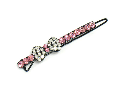 Crystal ribbon hair pin