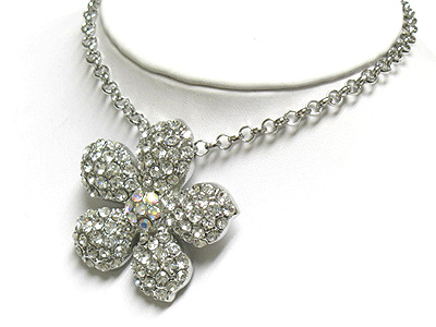 Crystal flower necklace