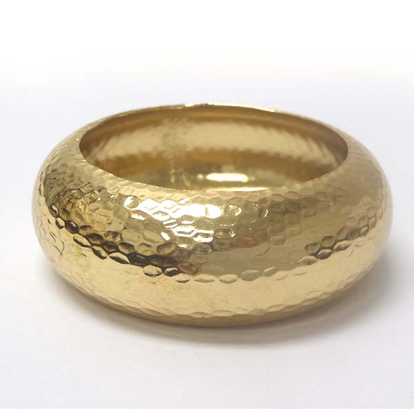 Textured metal bangle bracelet