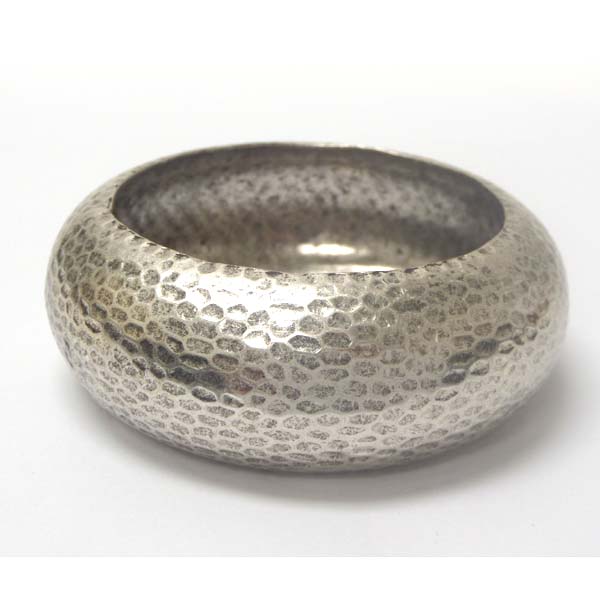 Textured metal bangle bracelet