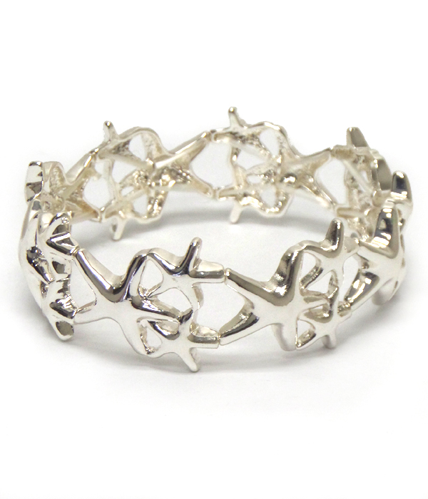 Multisize linked group of starfish bracelet