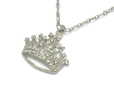 Crystal crown necklace