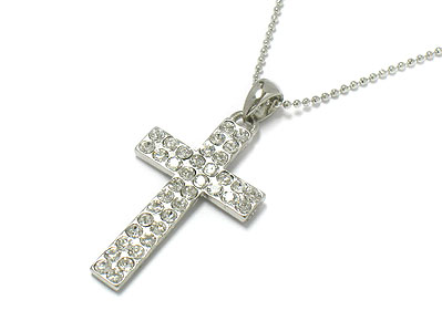 Crystal cross necklace