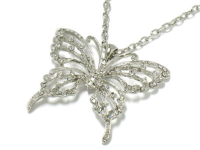 Crystal butterfly necklace