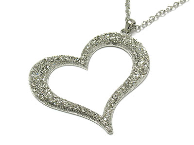 Extra oversize crystal heart necklace